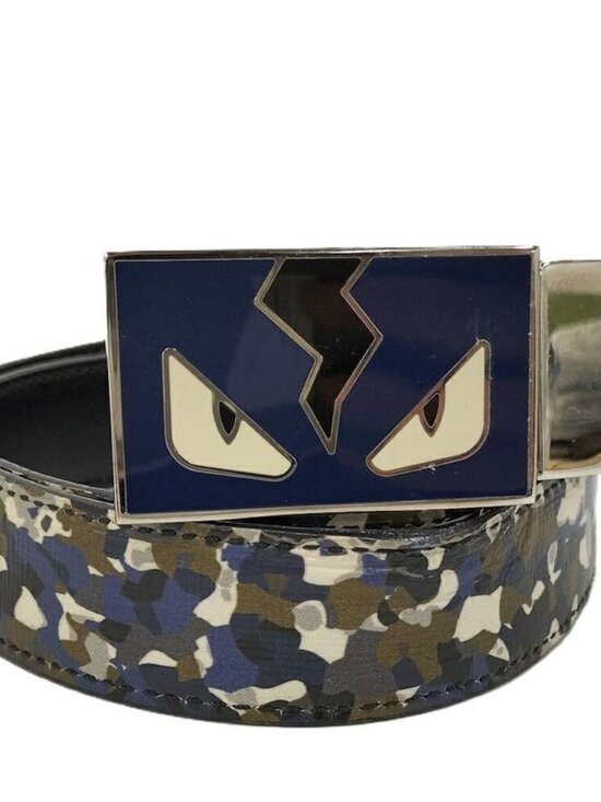 Fendi Belt Monster Star Bugs Eye Leather Multicolor Black main image 6